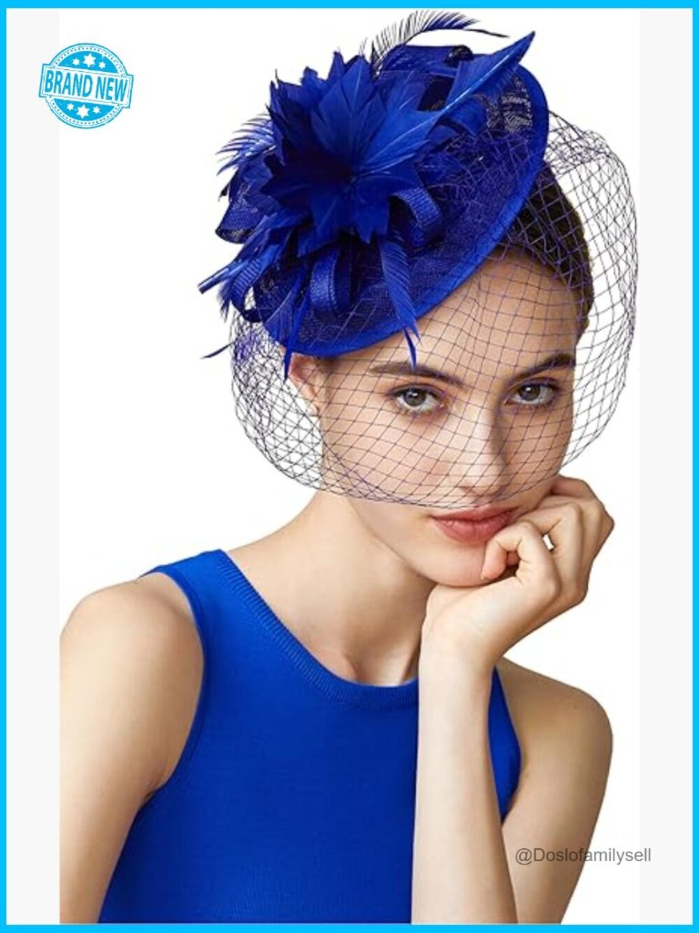 Fascinator Hat Veil Feather Derby Tea Party Kentucky Pillbox Wedding Headpiece